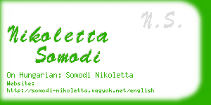 nikoletta somodi business card